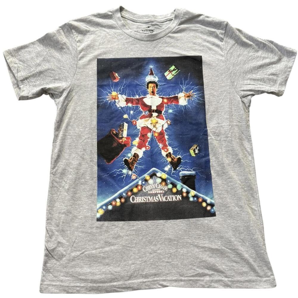 Christmas Vacation graphic tee gray unisex holiday movie shirt ripple junction M